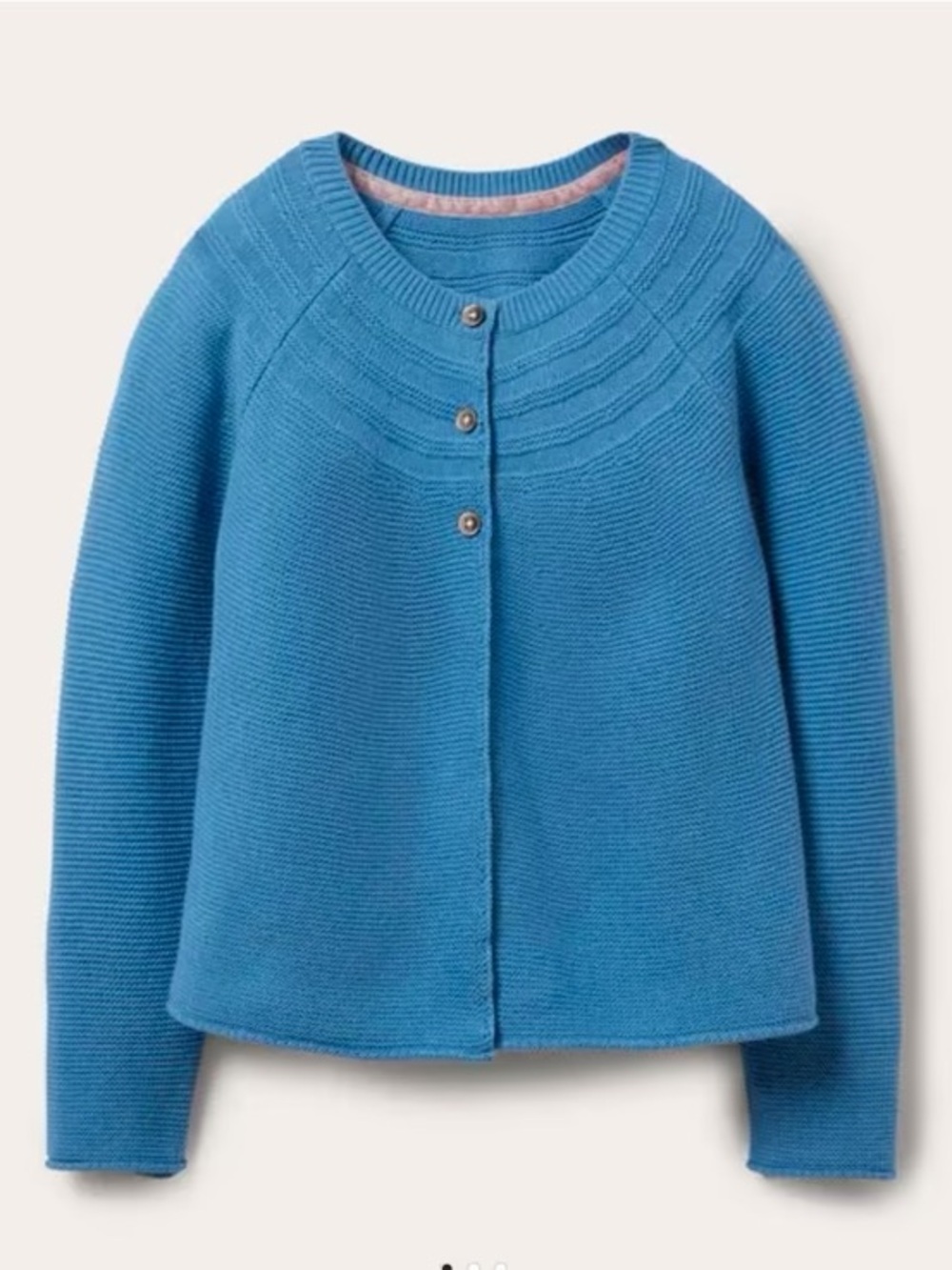 Mini Boden Cashmere Blend Cardigan in Blue Size 6-7 Years Cotton Button Up - Picture 1 of 15